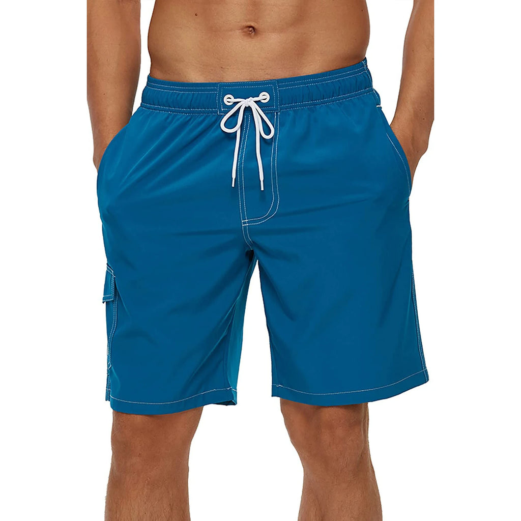 Men's Beach Board Shorts – Quick-Dry Swim Trunks with Mesh Lining