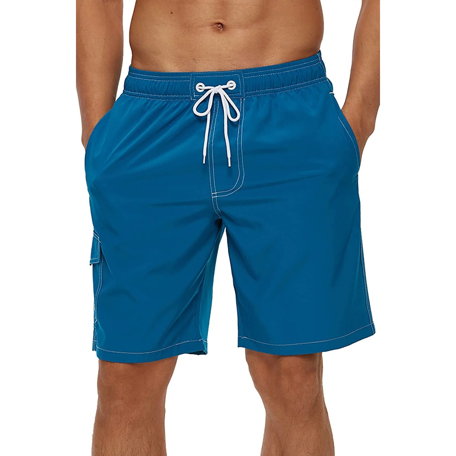 Men's Beach Board Shorts – Quick-Dry Swim Trunks with Mesh Lining