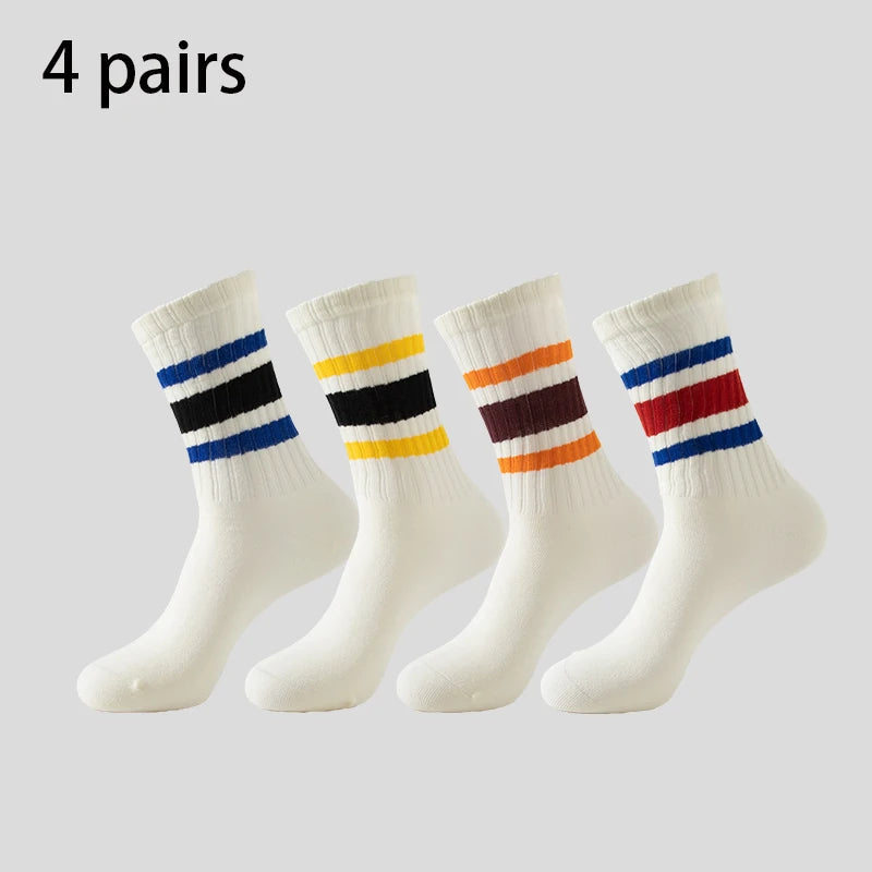 Men's & Women's Cotton Crew Socks – Casual, Running & Couple Socks