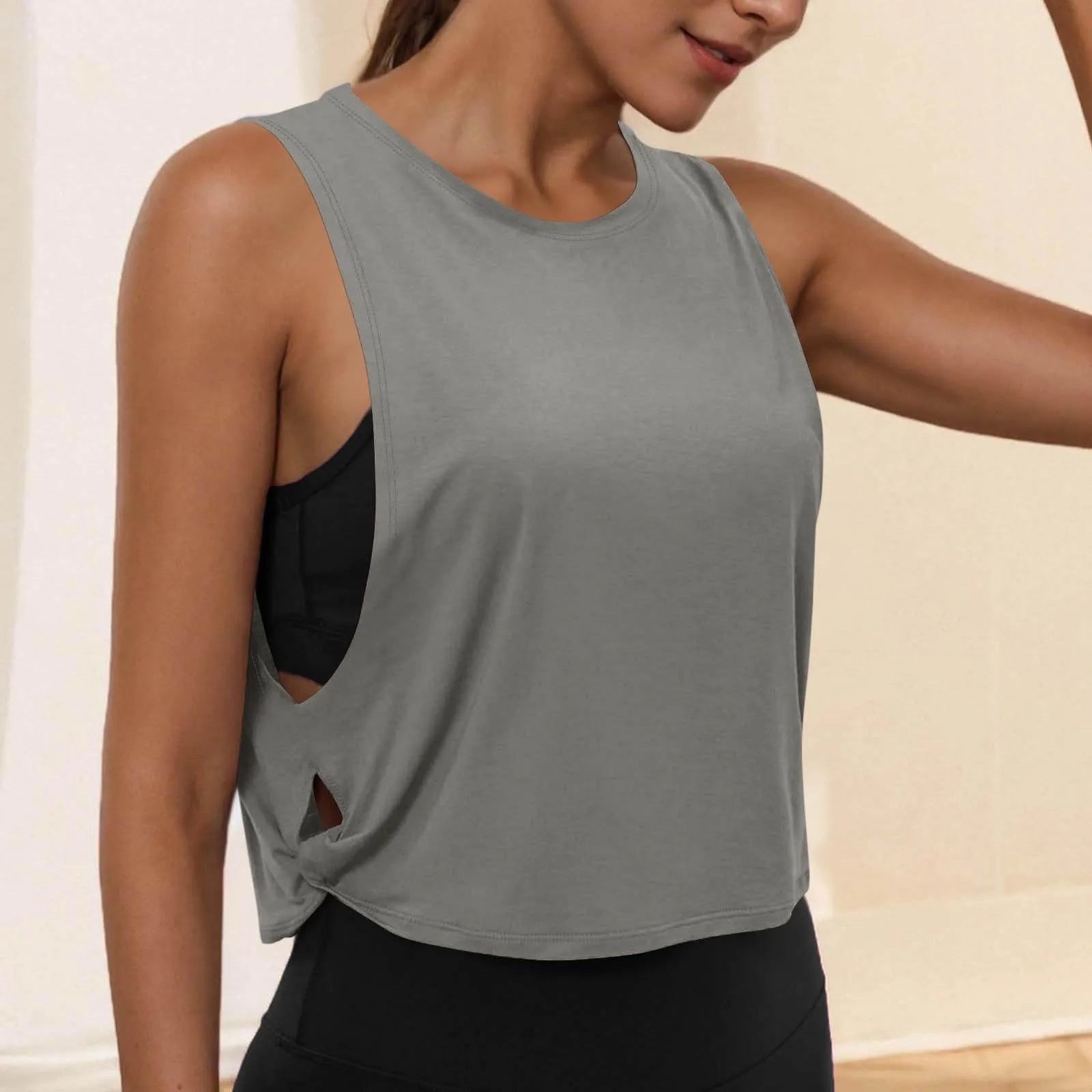 Women's Sleeveless Yoga Tank Top – Breathable Athletic Vest