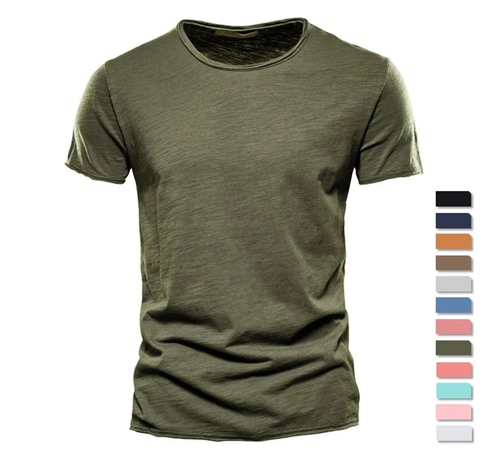 Men's 100% Cotton Casual T-Shirt – Lightweight, Breathable & Moisture-Wicking