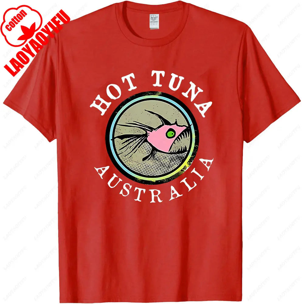Men's Tuna Graphic Gym T-Shirt – Loose Breathable Casual Streetwear Tee