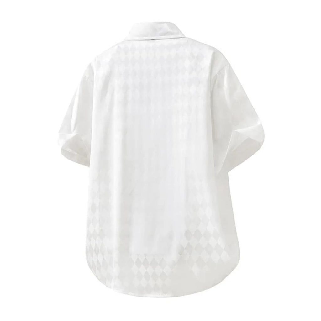Men's Paisley Print Beach Shirt – Short Sleeve Button-Up Summer Top
