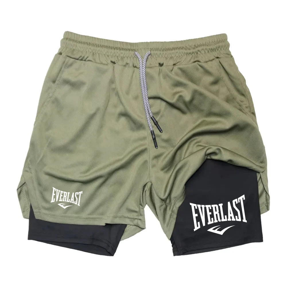 Men's 2-in-1 Running Shorts – Double-Layer Gym & Training Shorts