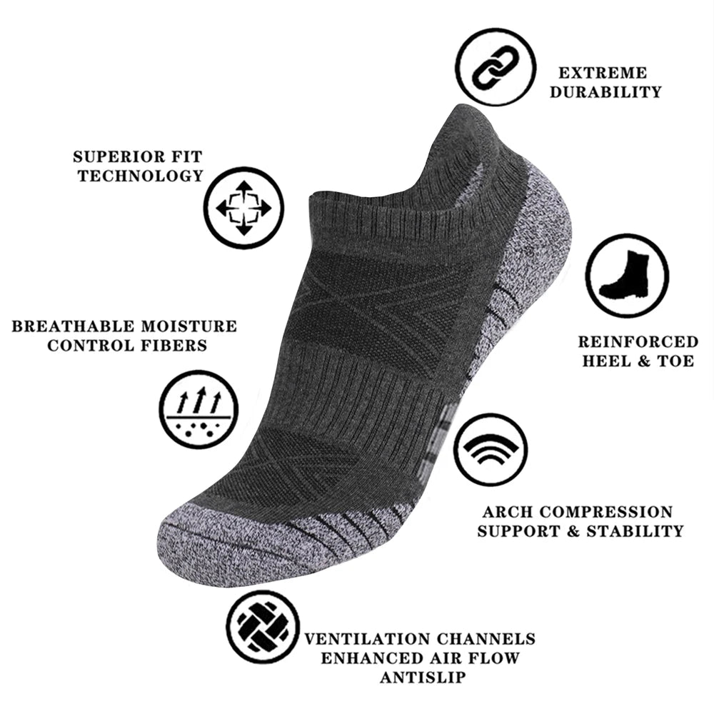 Unisex Cotton Ankle Socks – Breathable Mesh Sports & Casual Crew Socks