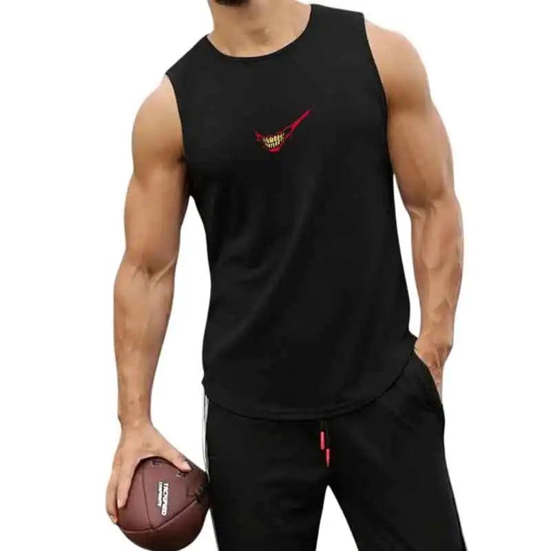 Men's Gym Tank Top – Sleeveless Workout Vest for Bodybuilding, Running & Basketball