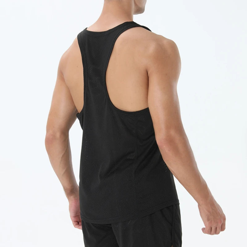 Men's Lightweight Mesh Running Vest – Quick-Dry Marathon & Fitness Training Top