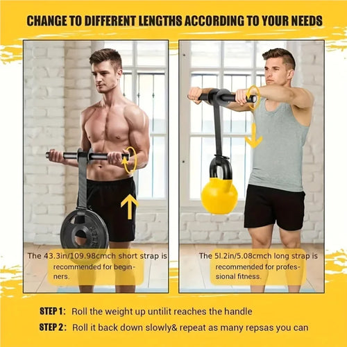 Cast Iron Wrist & Forearm Strengthener Bar – Grip Training Stick for Strength & Rehabilitation