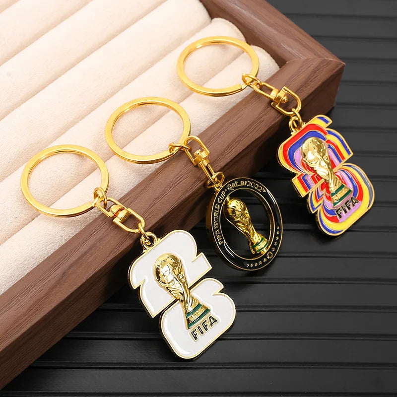 2026 FIFA World Cup Enamel Metal Keychain – UV Print Soccer Fan Souvenir