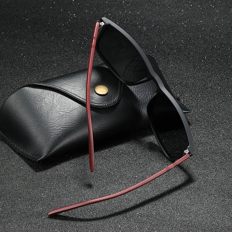 Polarized Vintage Square Sunglasses | TR90 Frame, Unisex Fashion Eyewear