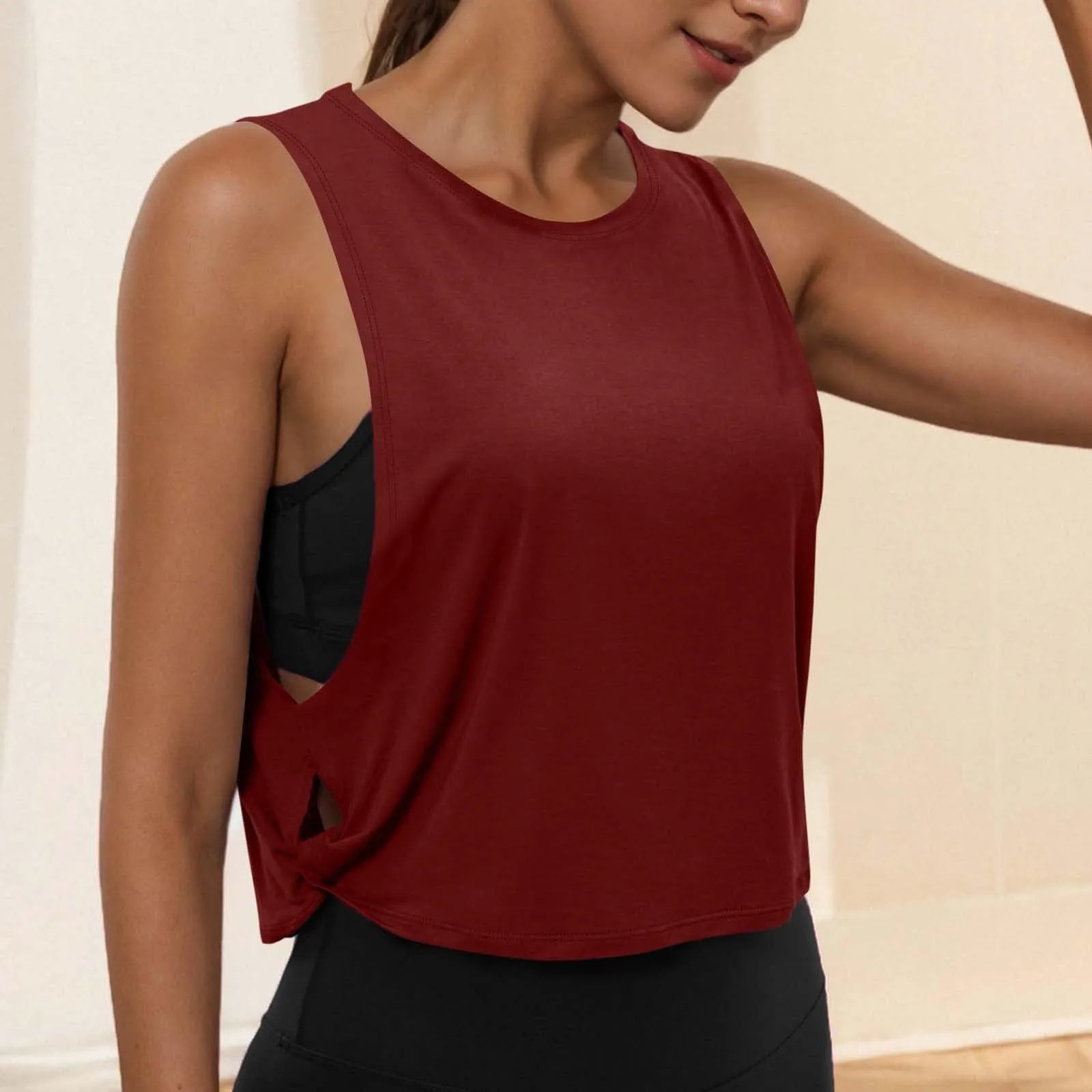 Women's Sleeveless Yoga Tank Top – Breathable Athletic Vest