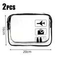 Clear Makeup Bag Set (2 Pcs) – Waterproof PVC Travel Toiletry Pouch for Women