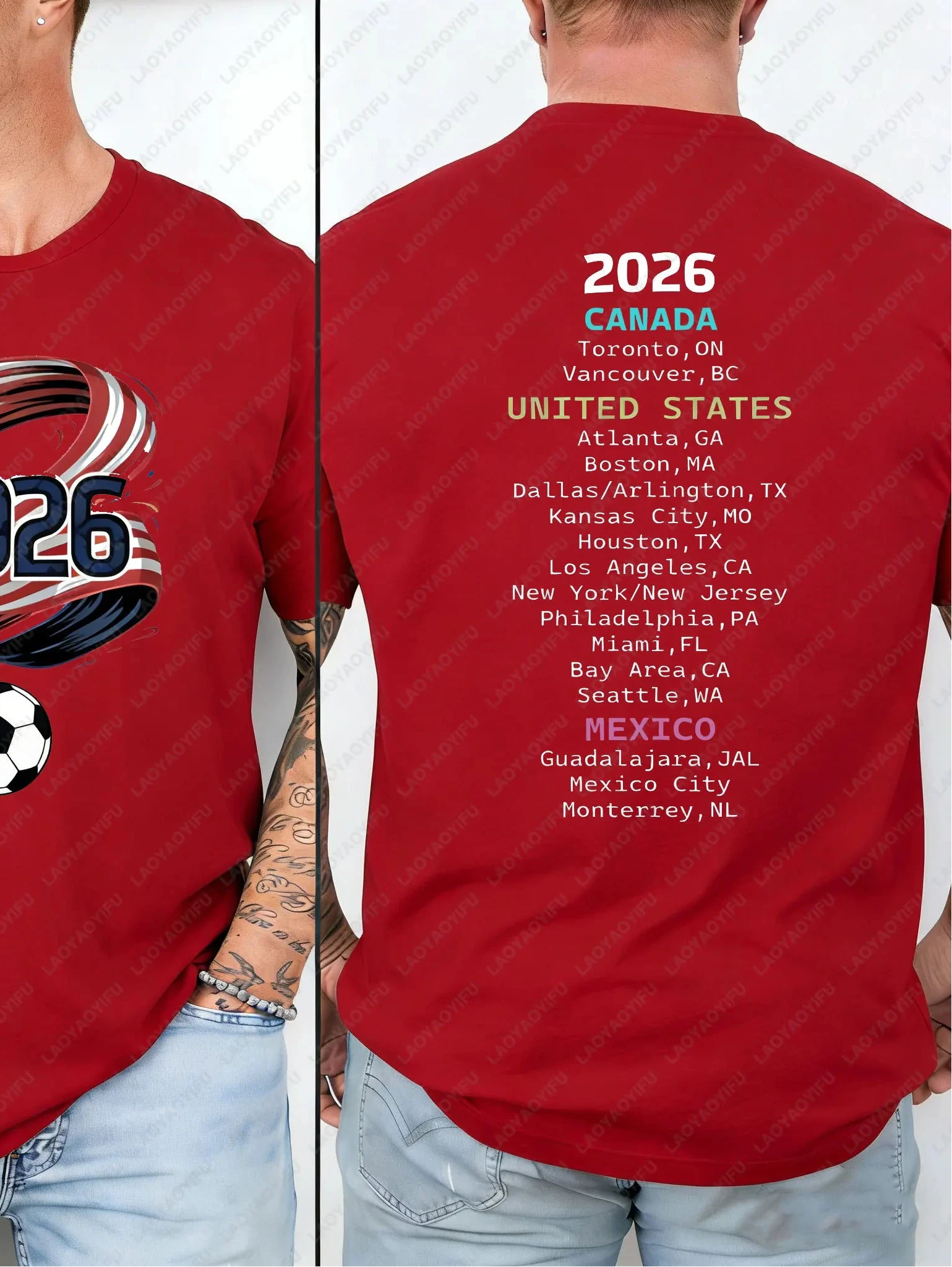 2026 World Cup Host Cities T-Shirt | North America Soccer Fan Gift | Retro Graphic Tee
