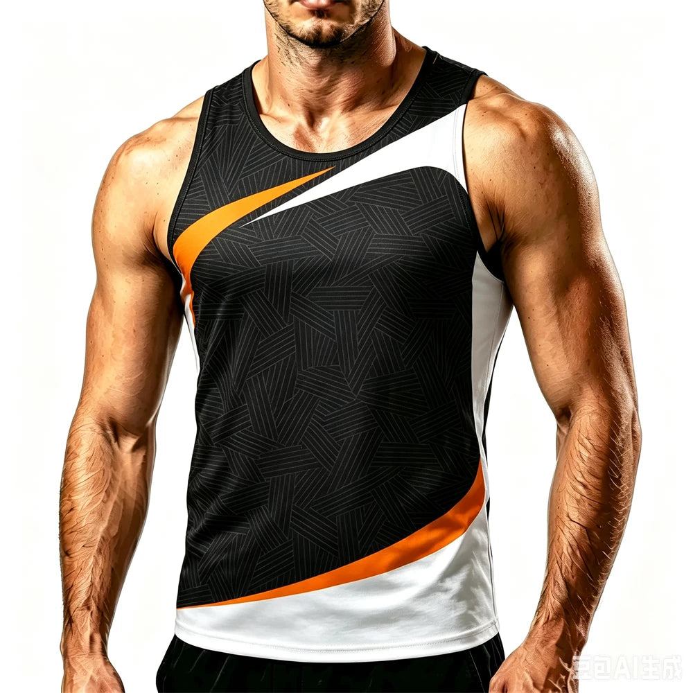 Men's 3D Print Tank Top – Quick-Dry Breathable Sleeveless Gym & Running Vest