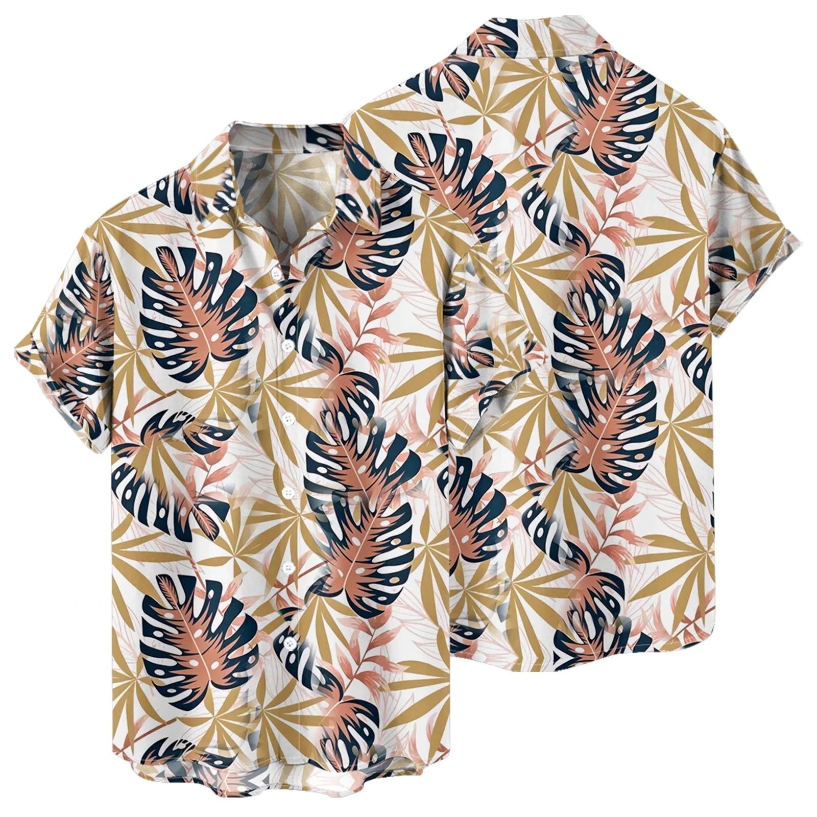 Men's Hawaiian Beach Shirt – Short Sleeve Button-Up Casual Top