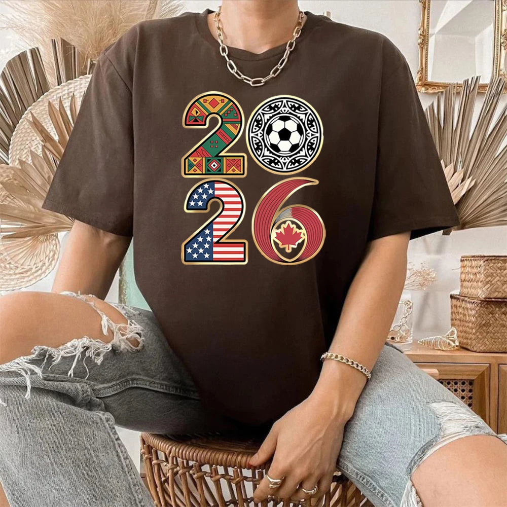 Women's FIFA World Cup 2026 T-Shirt – Game Day Fan Tee | USA, Canada & Mexico