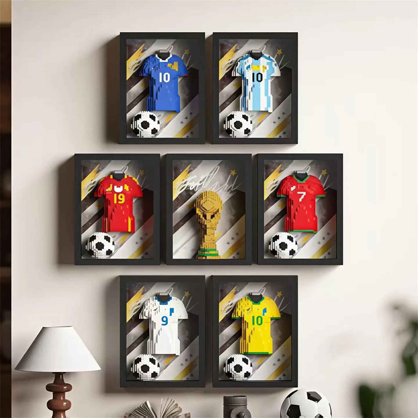 FIFA World Cup 2026 Soccer Star Brick Puzzle – Messi & CR7 DIY Collectible Toy for Kids & Fans