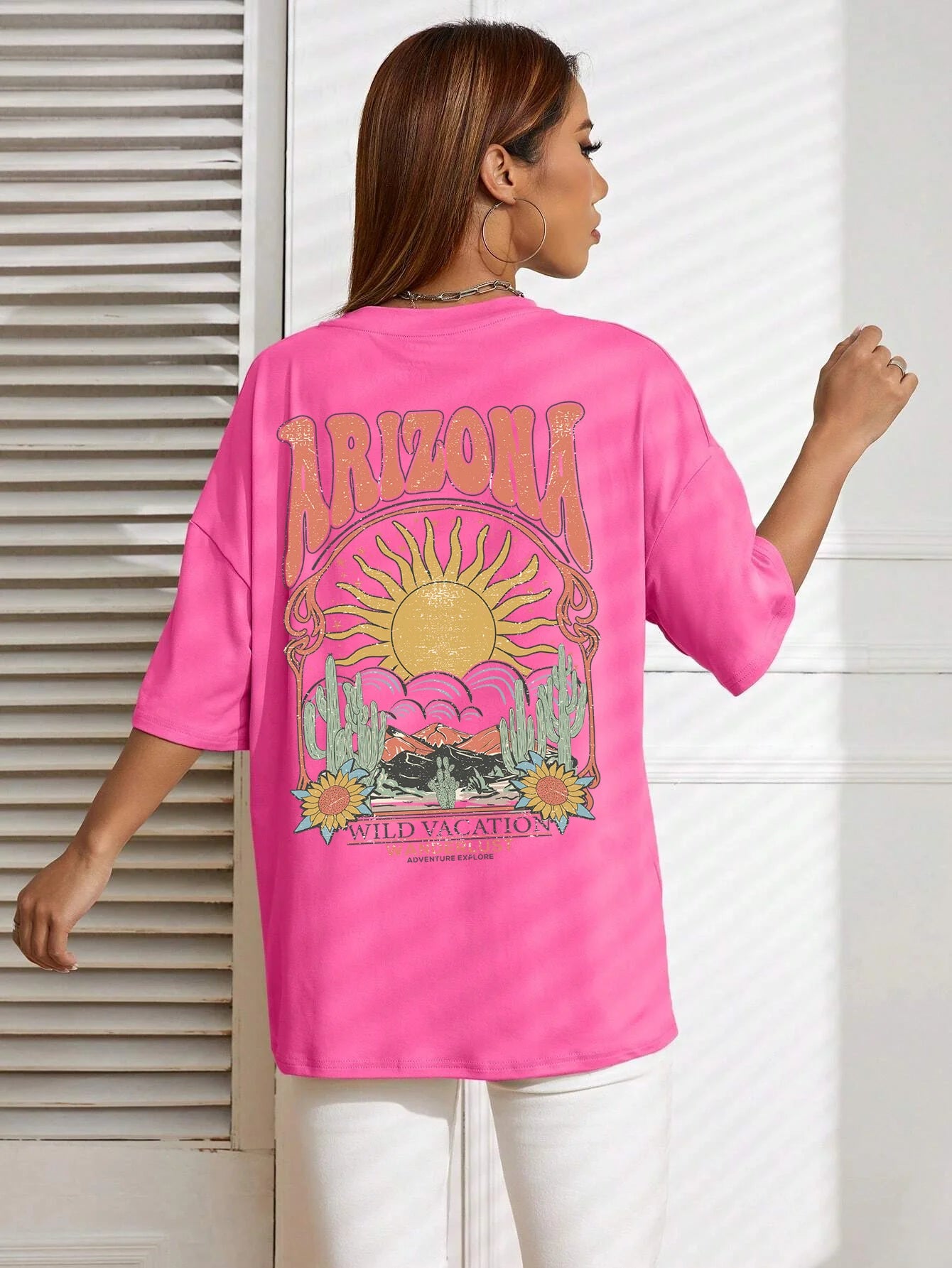 Women's Arizona Scenery Graphic T-Shirt – Harajuku Streetwear, 100% Cotton