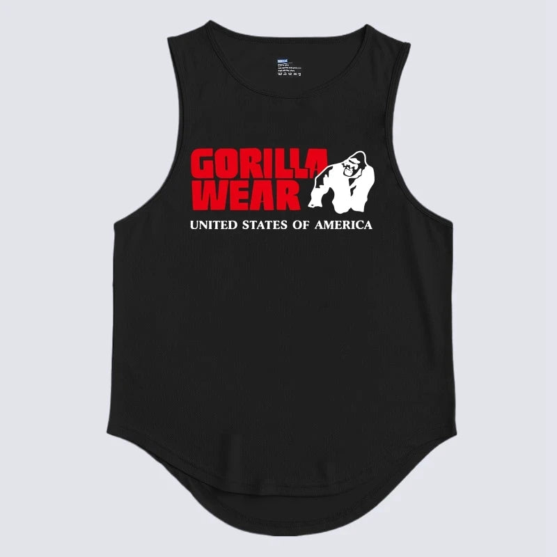 Men's Stringer Bodybuilding Vest – Polyester Gym Singlet Tank Top