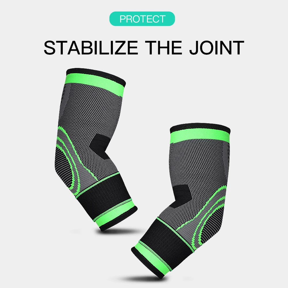 Elastic Elbow Support Sleeve – Nylon Compression Brace for Sports & Gym