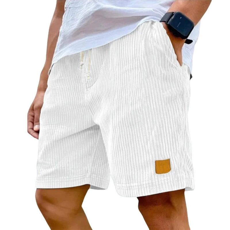 Men's Vintage Striped Casual Shorts – Loose Fit Knee-Length Summer Shorts