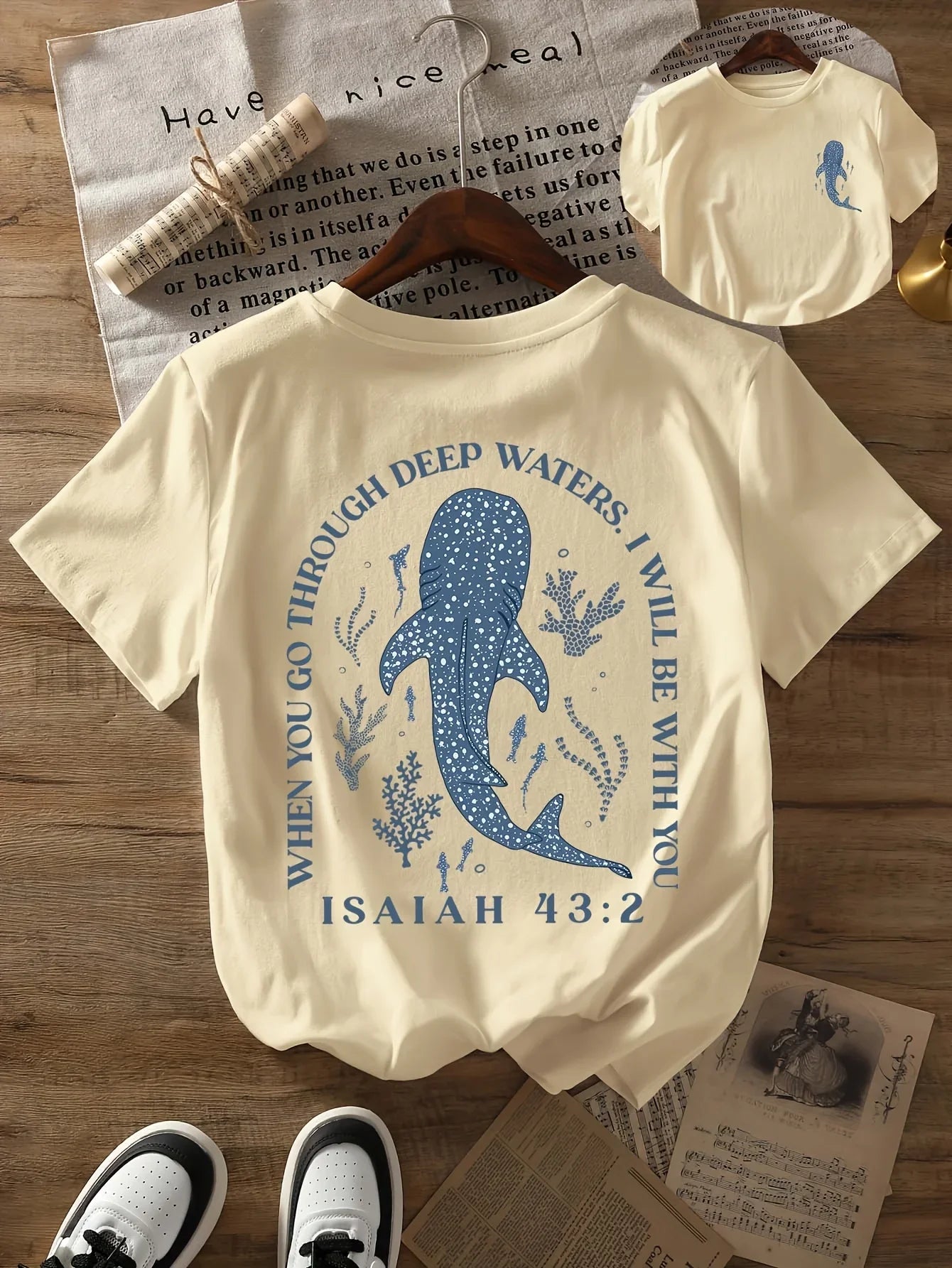 Women's Whale Shark Graphic Tee | Beach Casual T-Shirt