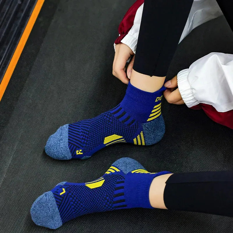 Marathon Running Socks – 3-Pack Cushioned Low-Cut Ankle Sport Socks