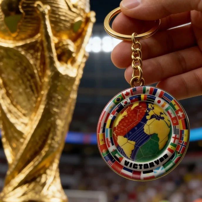 2026 FIFA World Cup Enamel Metal Keychain – UV Print Soccer Fan Souvenir