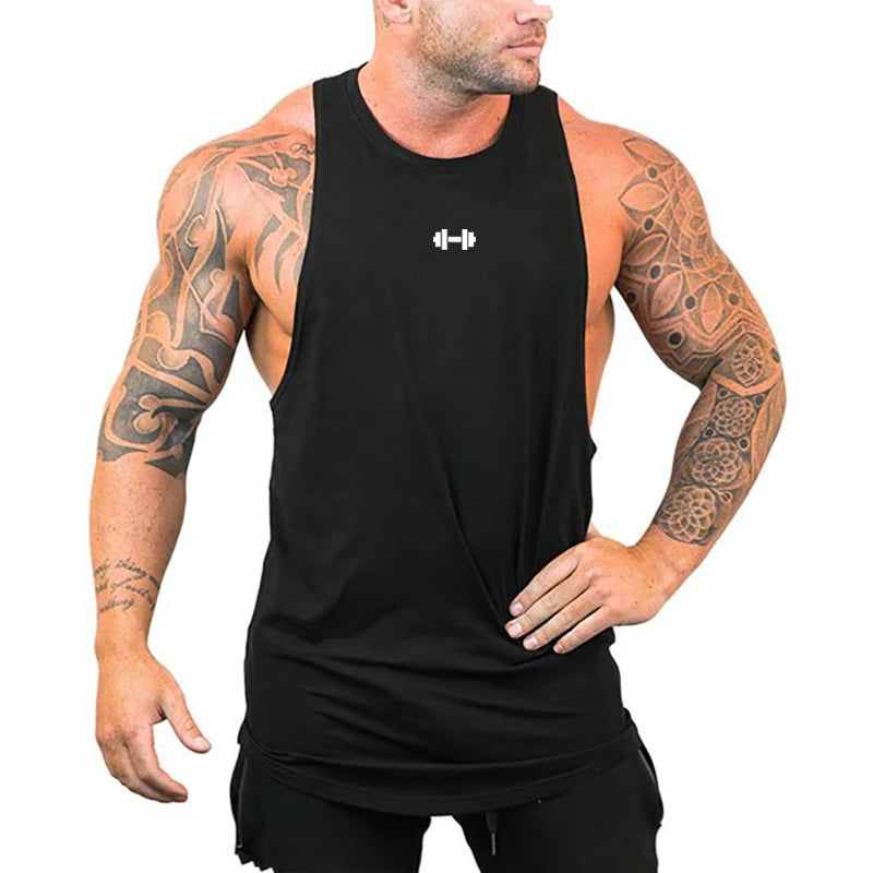 Men's Cotton Sleeveless Tank Top – Breathable Gym Vest for Fitness, Running & Street Style
