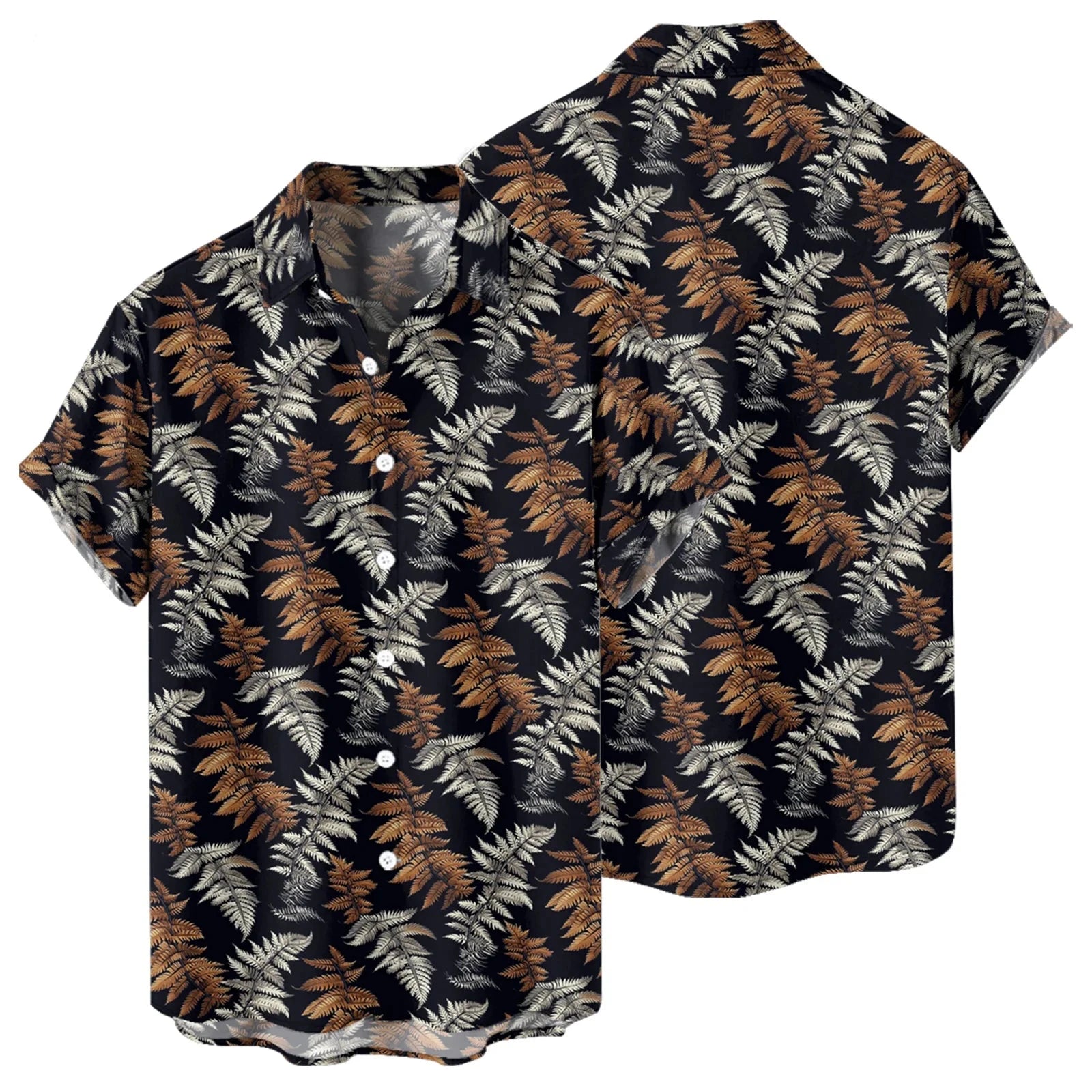 Men's Hawaiian Beach Shirt – Short Sleeve Button-Up Casual Top