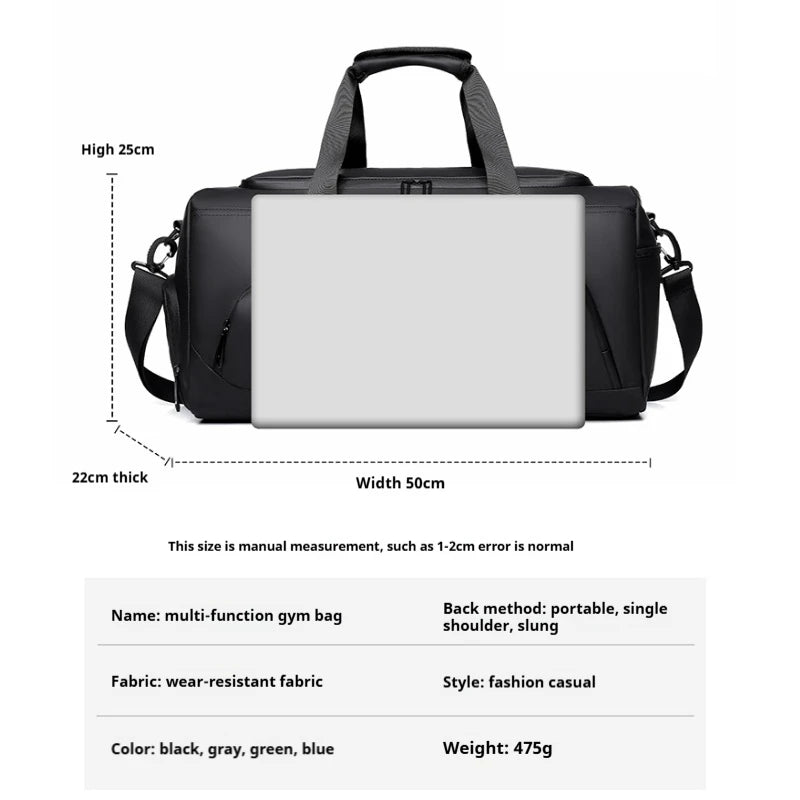 Sports Gym & Travel Duffel Bag – Large Capacity with Shoe Compartment