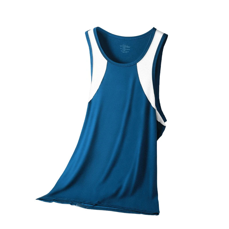 Men's Ice Silk Compression Vest – Breathable, Quick-Dry Slimming Tank Top