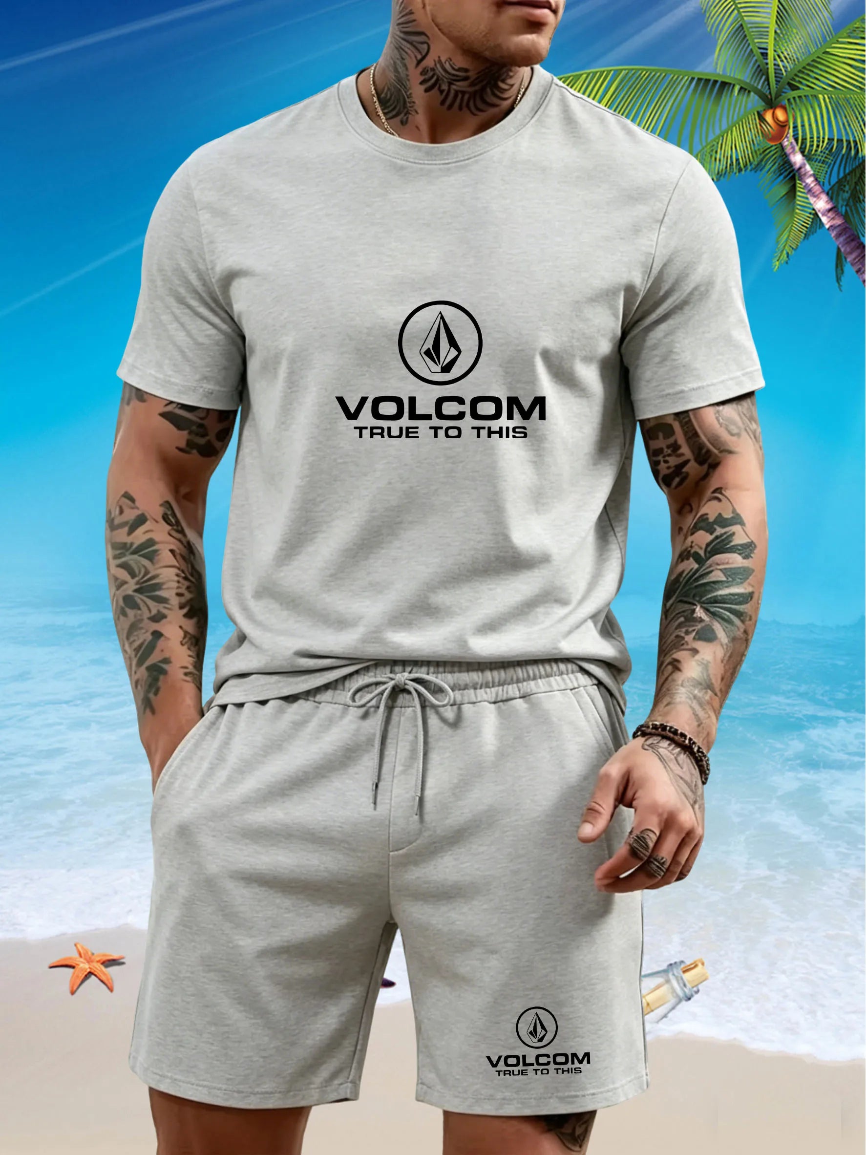 Men's 2-Piece Summer Athletic Set | Short Sleeve T-Shirt & Shorts
