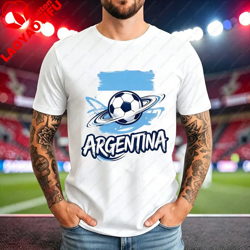 2026 World Cup Soccer Fan T-Shirt – USA, Canada, Mexico, Brazil, Argentina & Spain
