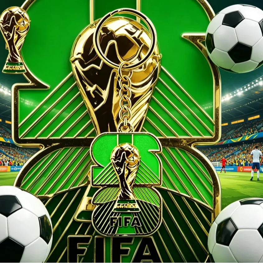 2026 FIFA World Cup Enamel Metal Keychain – UV Print Soccer Fan Souvenir