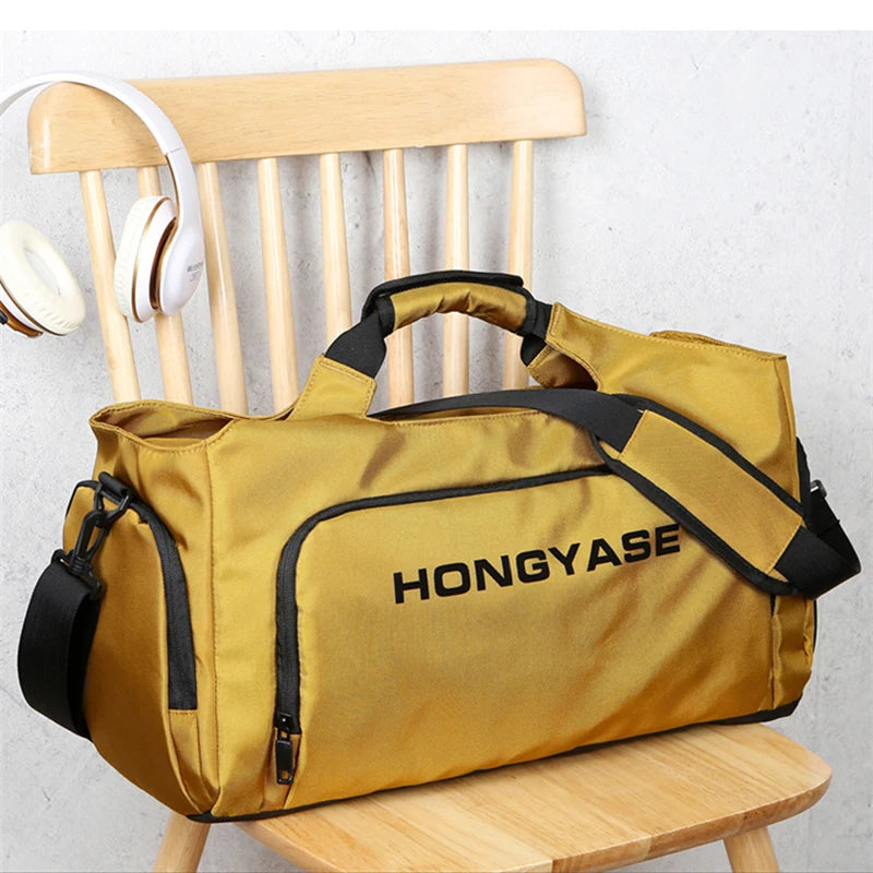 Men's Gym Duffle Bag | Waterproof Sports Travel Bag with Shoe Pocket