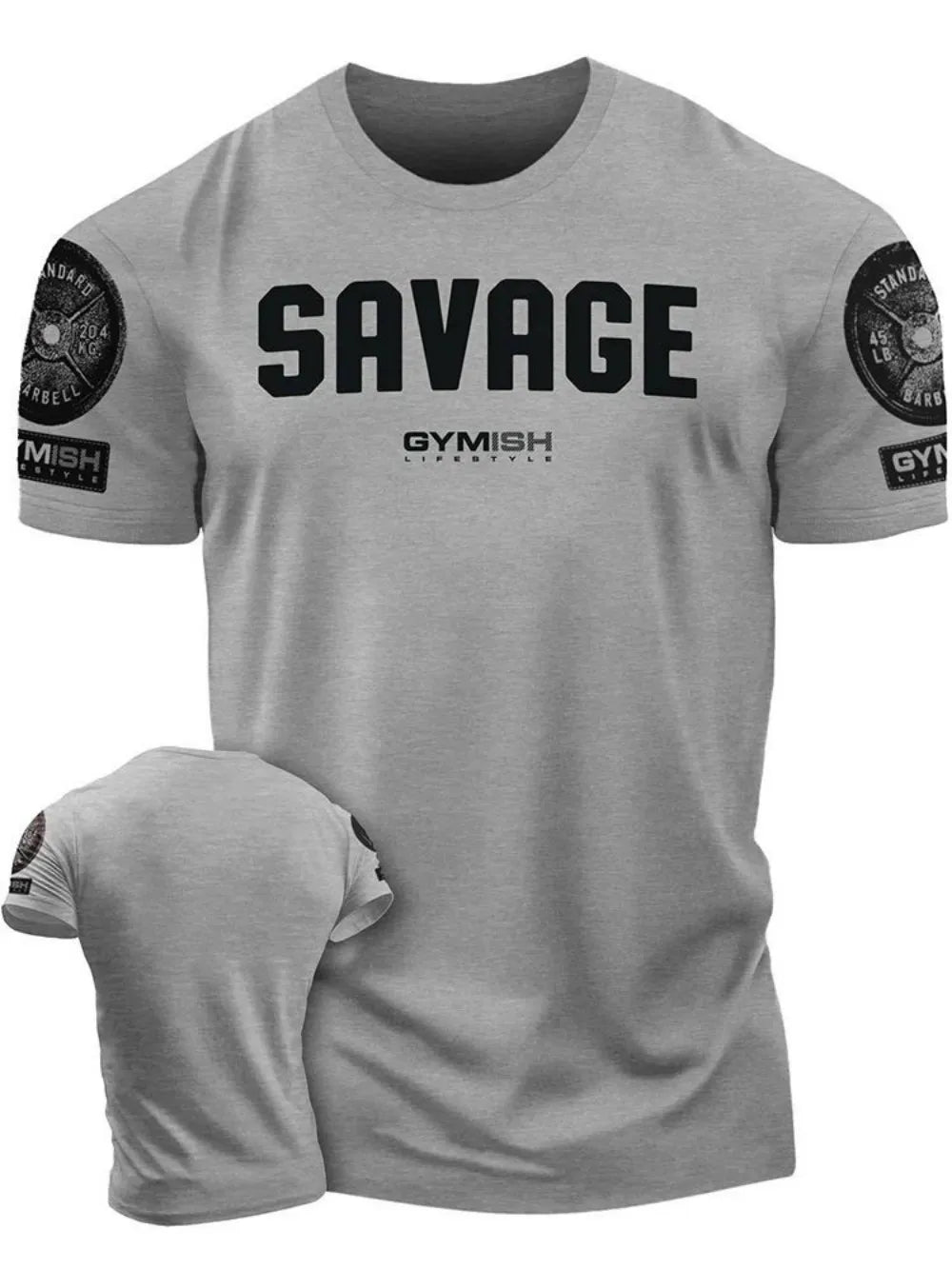 Men's Adrenaline Gym T-Shirt – Breathable, Quick-Dry, Letter Print for Workout & Casual Wear