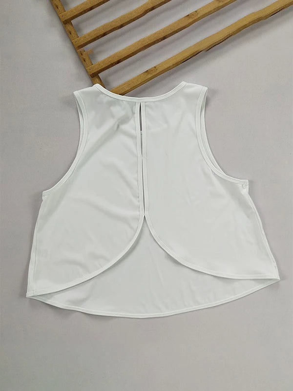 Women's Quick-Dry Cutout Back Tank Top – Breathable Sports Vest