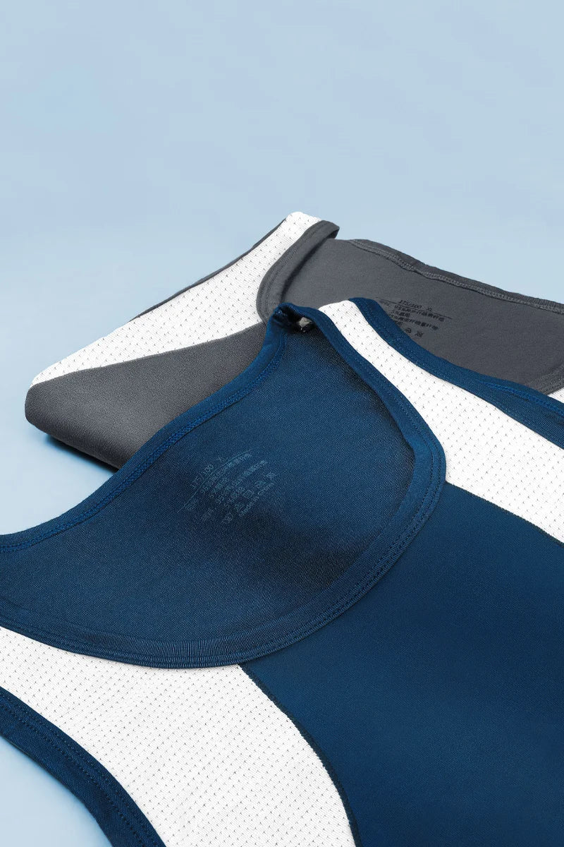 Men's Ice Silk Compression Vest – Breathable, Quick-Dry Slimming Tank Top