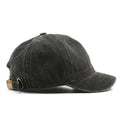 Washed Denim Short Brim Baseball Cap – Unisex Cotton Snapback Visor Hat for Men & Women