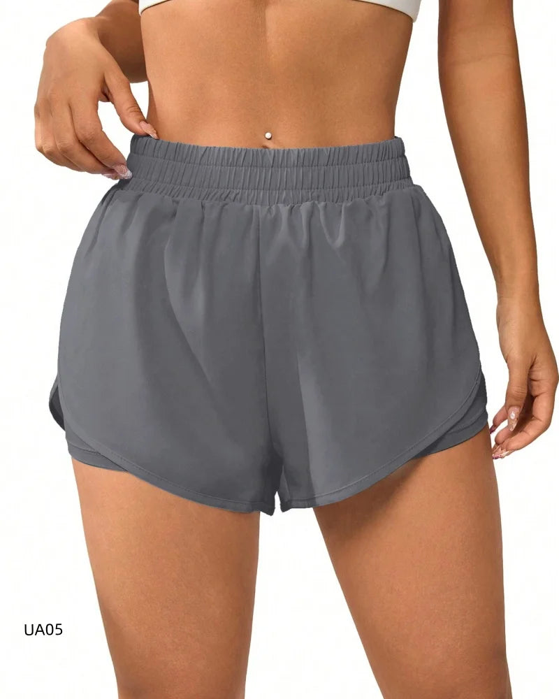 Women's 2-in-1 Flowy Running Shorts – Quick-Dry Yoga & Gym Sport Shorts