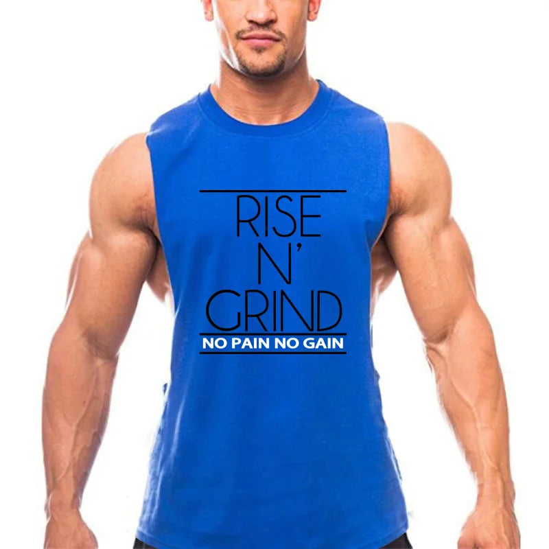 Men's Side Slit Singlet Tank Top – Breathable Cotton Gym & Running Shirt