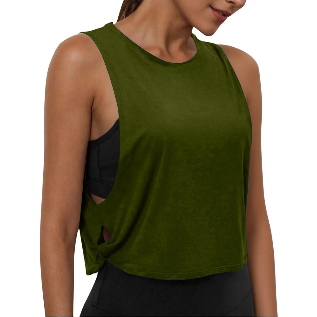 Women's Sleeveless Yoga Tank Top – Breathable Athletic Vest
