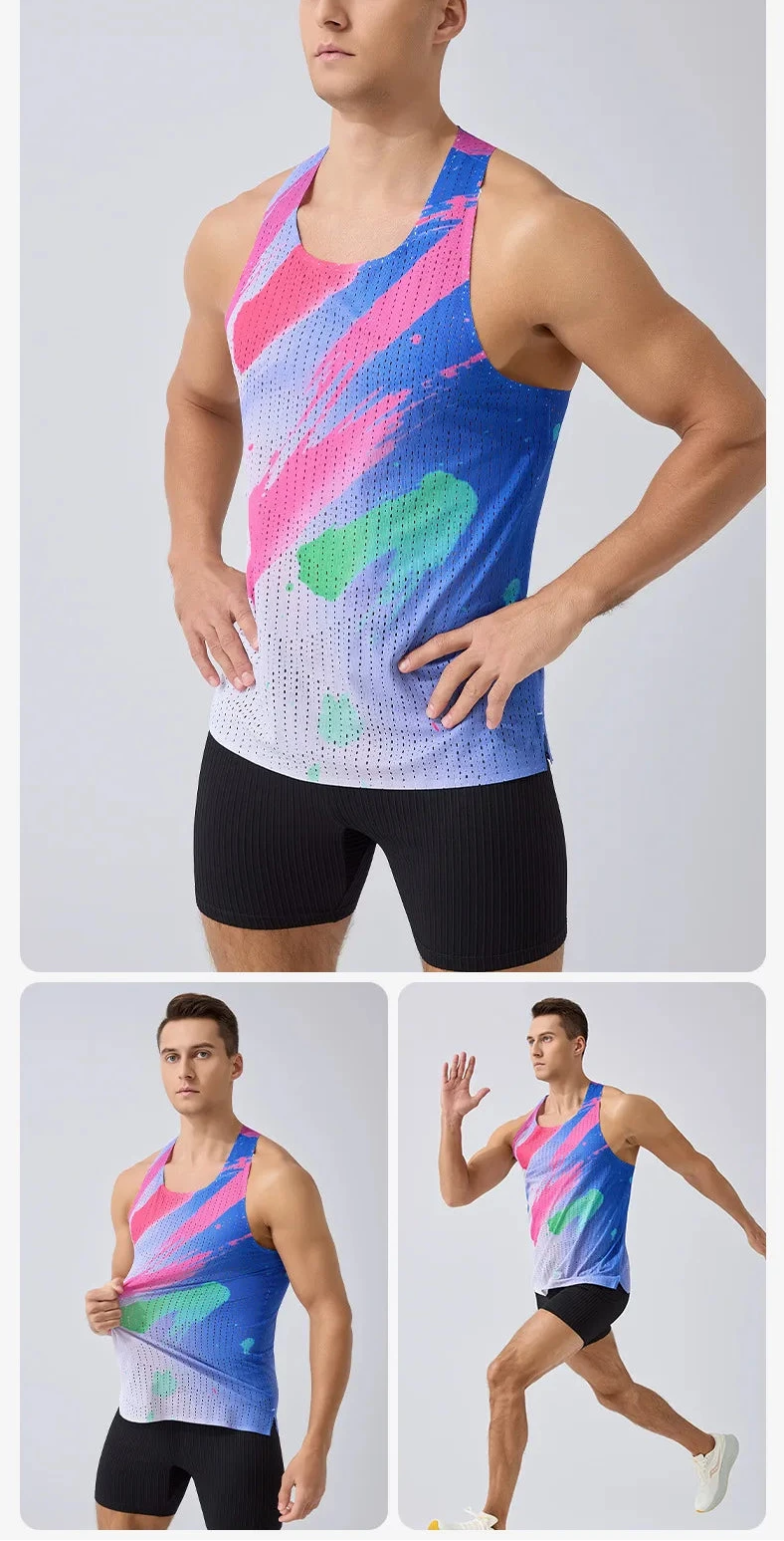 Men's Quick-Dry Sleeveless Tank Top – Breathable Gym & Running Vest