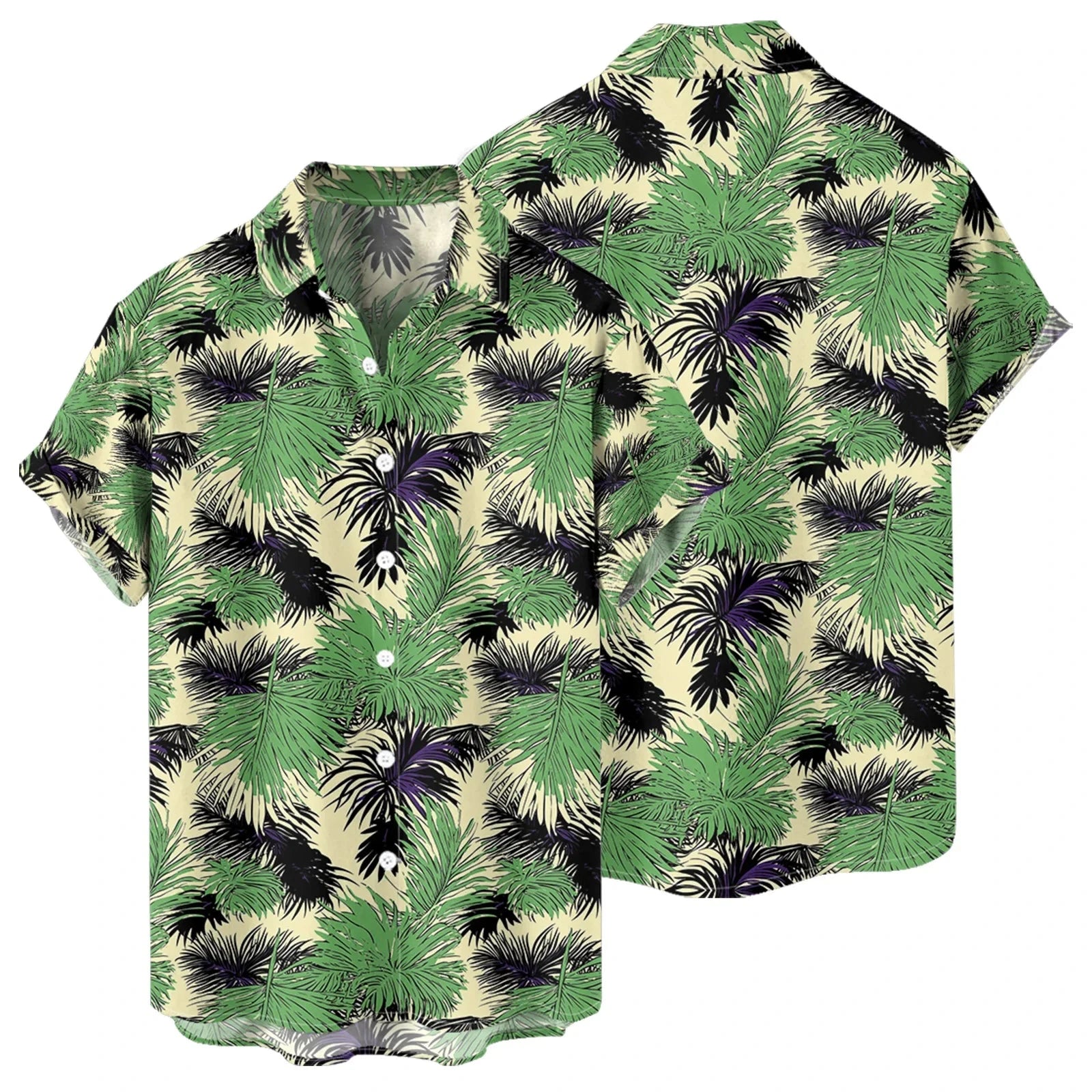 Men's Hawaiian Beach Shirt – Short Sleeve Button-Up Casual Top