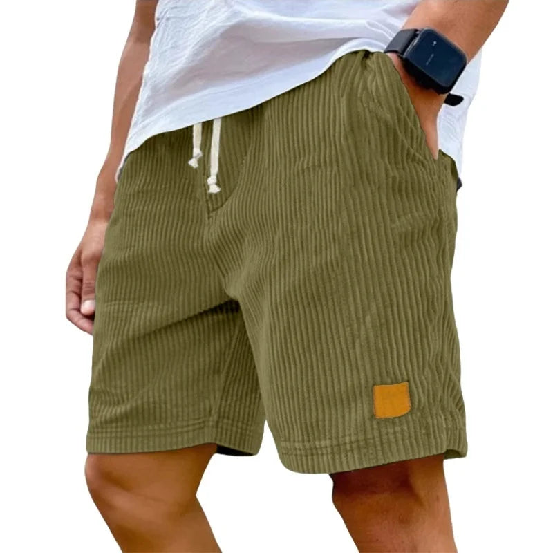 Men's Vintage Striped Casual Shorts – Loose Fit Knee-Length Summer Shorts
