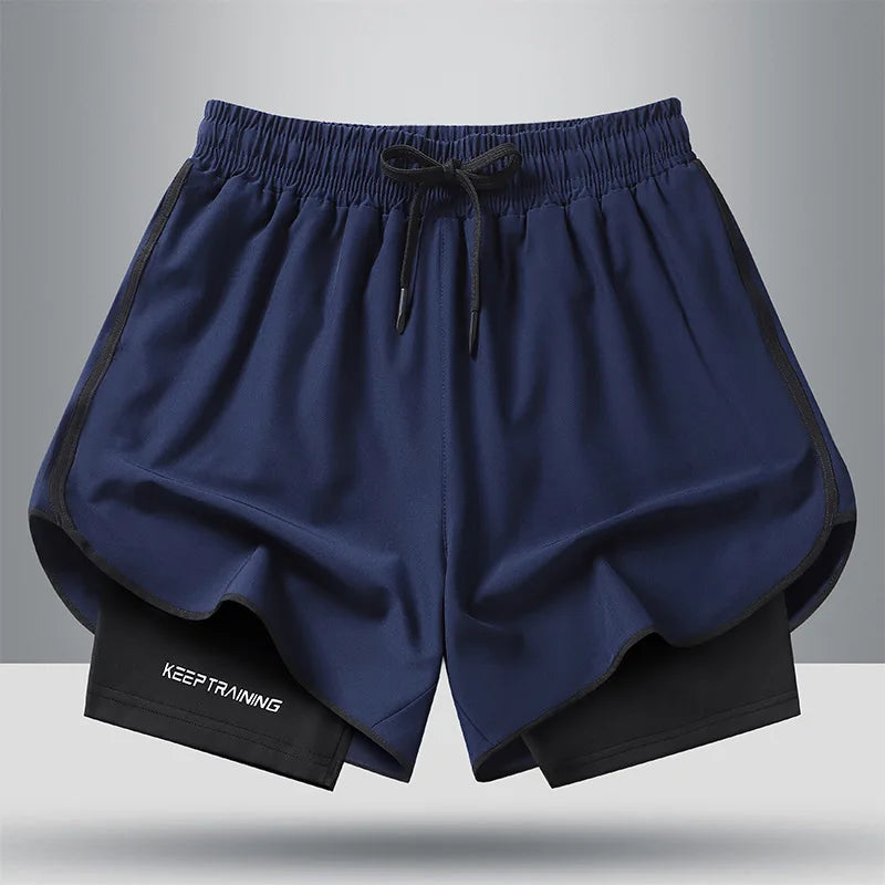 Men's Athletic Running Shorts – Quick Dry, Drawstring & Zip Pockets