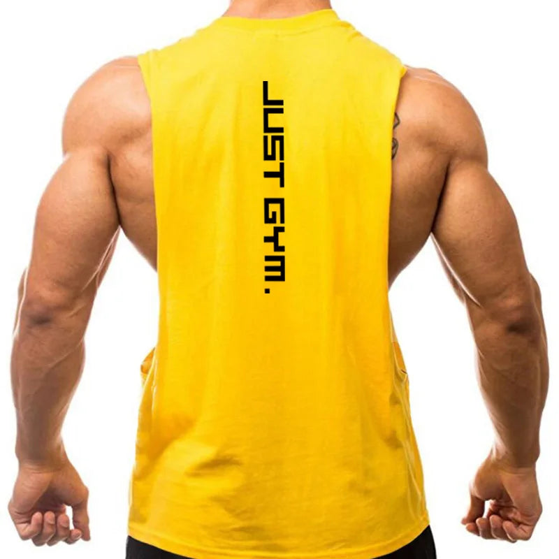 Men's Cut-Off Tank Top – Dropped Armhole Sleeveless Gym Vest