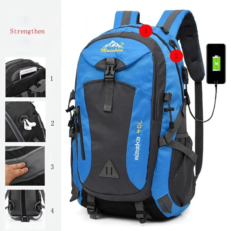 Waterproof Hiking Backpack for Men – Anti-Theft, 36-55L Outdoor Travel & Camping Bag