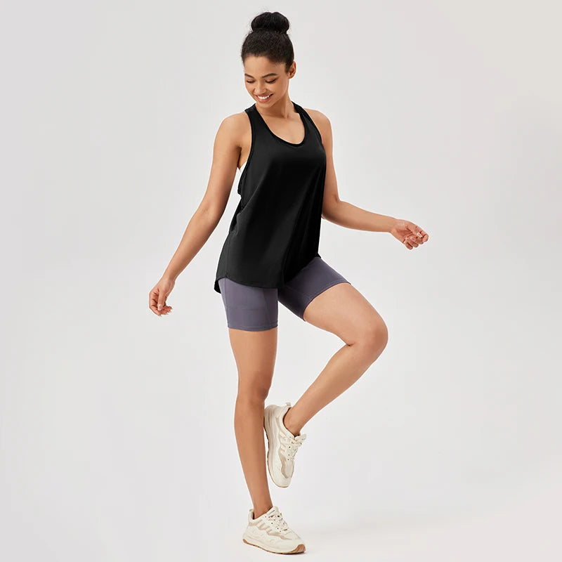 Women's Yoga & Gym Tank Top – Quick-Dry Sleeveless Workout Vest